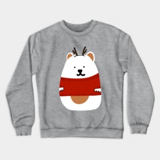 polar bear Christmas concept  for celebrity  time digital paint. Crewneck Sweatshirt